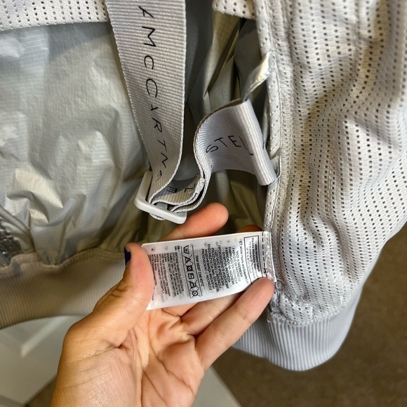 Stella McCartney x Adidas Metallic Zip front running bomber jacket - Picture 9 of 15